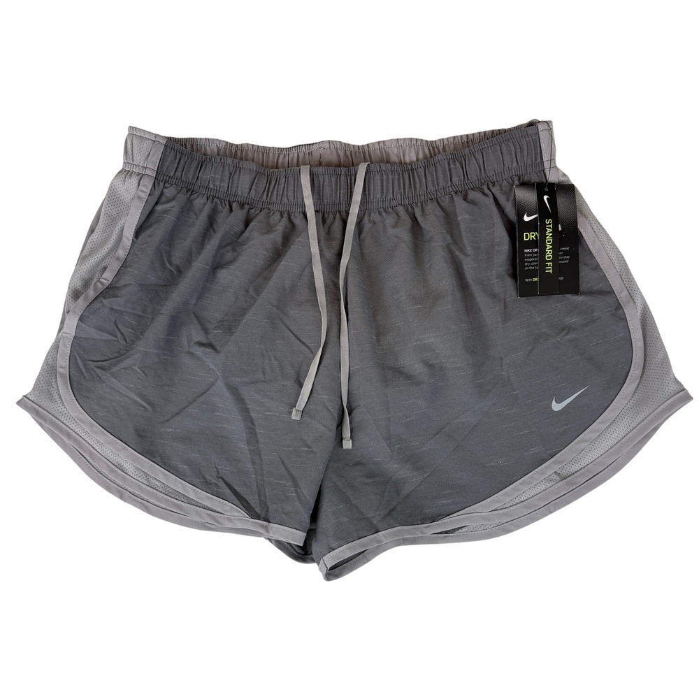 Nike Running Shorts Womens XL Gray Dri-FIT Mesh Trim DB4487-059 NWT
